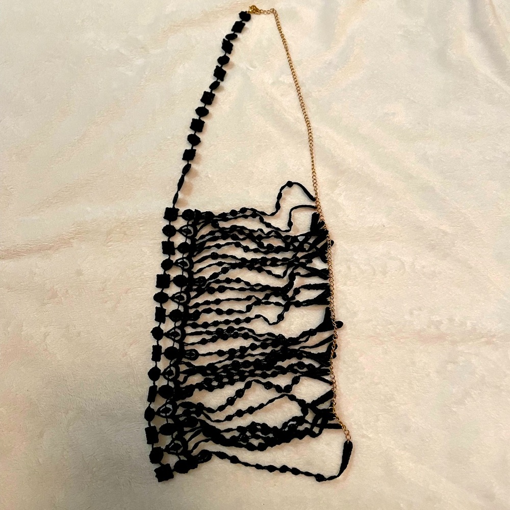 Very unique crochet necklace NWOT